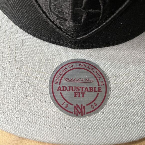 NBA Mitchell & Ness Cap One Size Men's Black Brooklyn Nets Adjustable SnapBack - Picture 3 of 10
